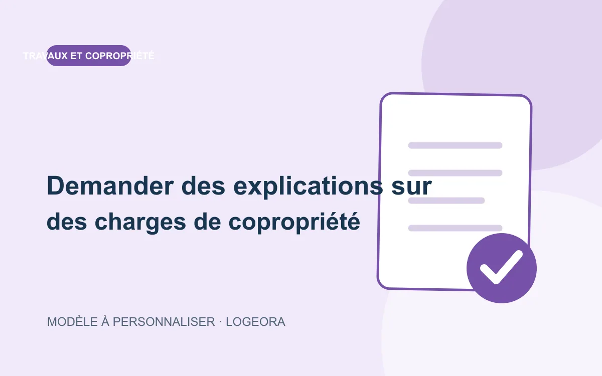 Illustration du modèle « Demander des explications sur des charges de copropriété »