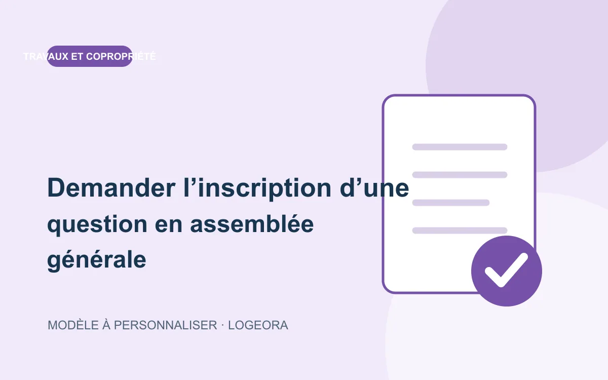 Illustration du modèle « Demander l’inscription d’une question en assemblée générale »